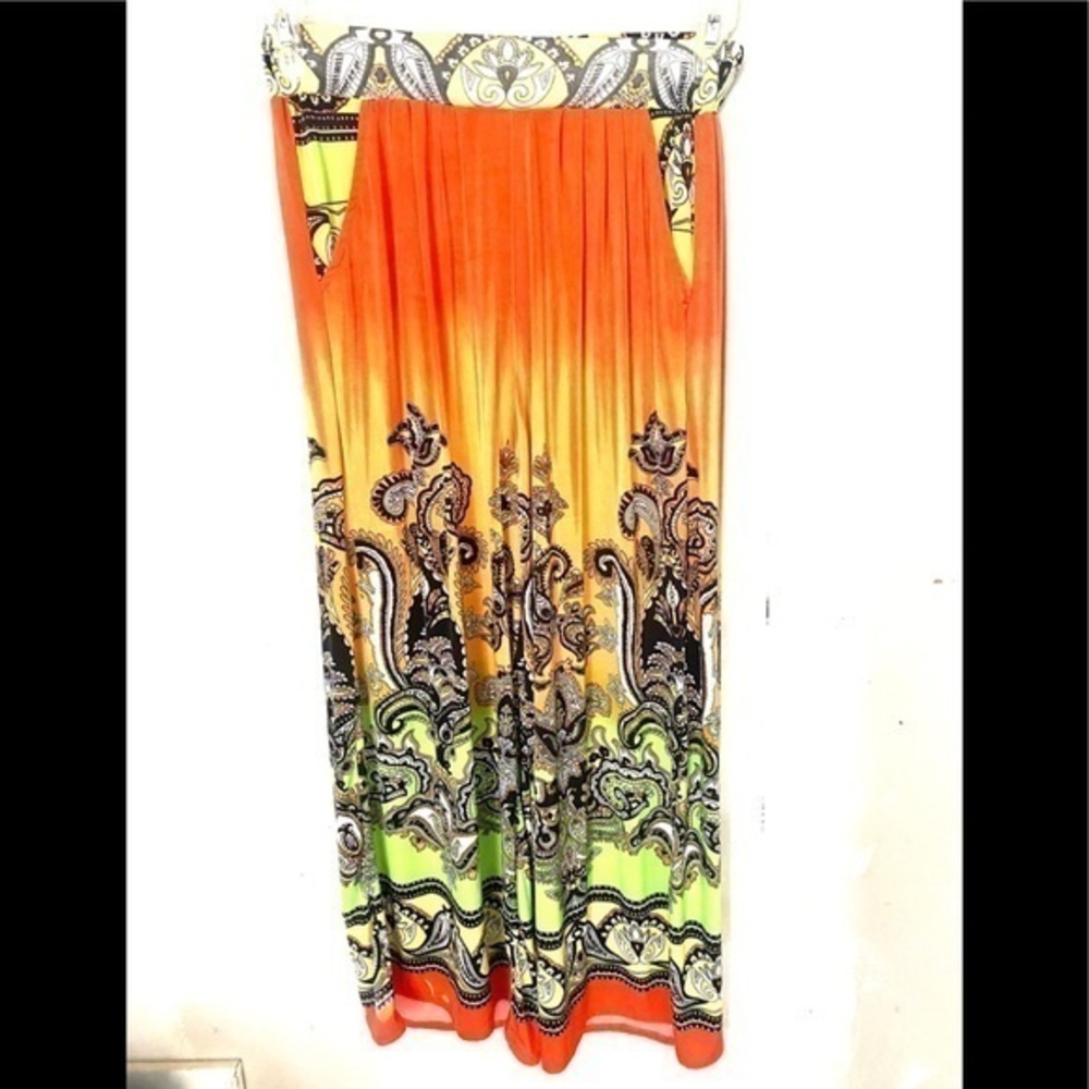 YOUNG USA multicolor wide leg Capri pants size M